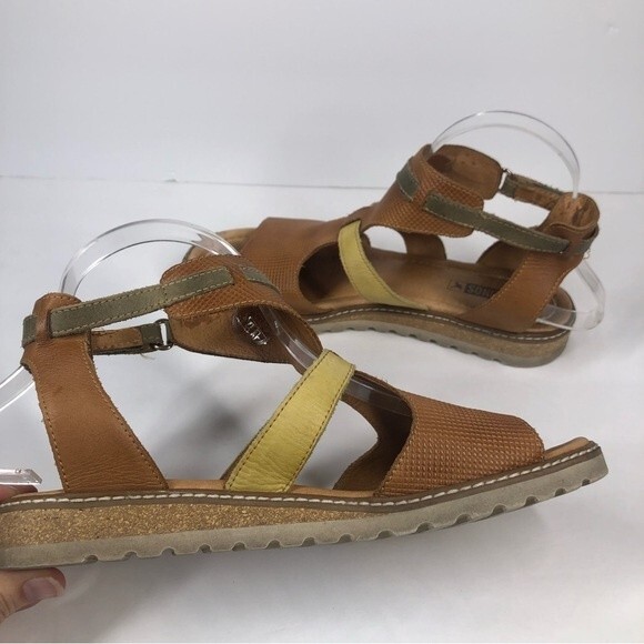 Pikolinos Alcudia Cut Out Leather Sandals Ankle Straps 38 - Picture 3 of 12
